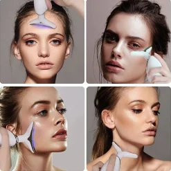 DISPOSITIVO MASSAGGIATORE DI BELLEZZA ANTIETÀ PER COLLO VISO RICARICABILE Q-MJ10