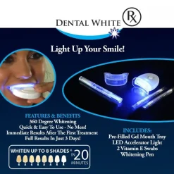 DISPOSITIVO PROFESSIONALE SBIANCANTE A LED DENTI DENTAL WHITE RX SORRISO SUPER