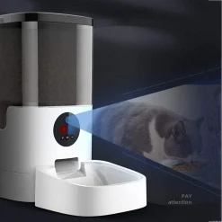 DISTRIBUTORE AUTOMATICO CIBO MANGIATOIA PER GATTI ANIMALI CON TELECAMERA WIFI 4LT