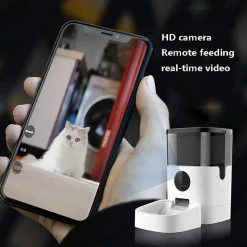 DISTRIBUTORE AUTOMATICO CIBO MANGIATOIA PER GATTI ANIMALI CON TELECAMERA WIFI 4LT