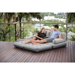 DIVANO LETTO 2 POSIZIONI IN 1 GONFIABILE 2 POSTI CON POMPA 188X152X64CM 75073