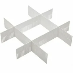 DIVISORIO PER CASSETTI SET DIVISORE 3 PEZZI SEPARATORE IN PLASTICA BIANCO