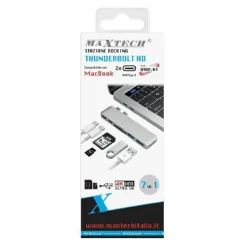 DOCKING STATION THUNDERBOLT HD PER MACBOOK 2XTYPE-C 7IN1 USB 3.0 HUB 4K DTHD-01