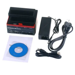 DOCKING STATION TRIPLO TRIPLE 3 HARD DISK 3,5 2,5 DOPPIO SATA 1 IDE HD BOX