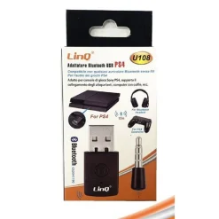 DONGLE USB BLUETOOTH RICEVITORE ADATTATORE PER WIRELESS AURICOLARE CUFFIE PS4 U108