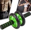 DOPPIA RUOTA PER ALLENAMENTO MUSCOLI ADDOMINALI CON TAPPETINO PALESTRA FITNESS