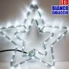 DOPPIA STELLA NATALIZIA LUMINOSA 50 LED COLORE BIANCO FREDDO USO INTERNO/ESTERNO