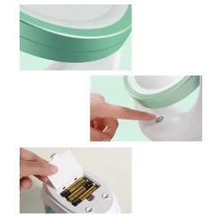 DOPPIO SPECCHIO A LED PER TRUCCO DA TAVOLO GIREVOLE INGRANDIMENTO 5X WL8001