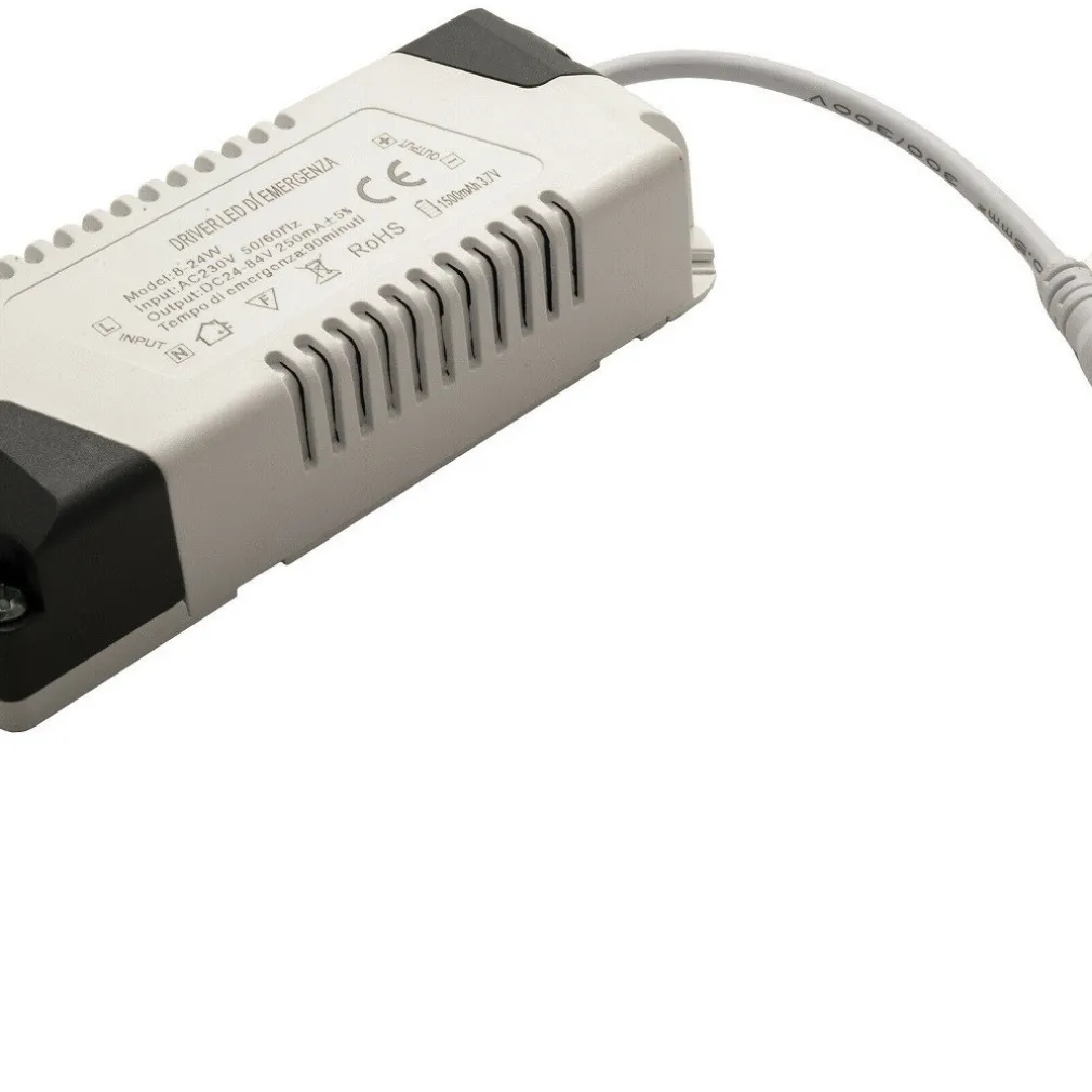 DRIVER LED PER LUCI EMERGENZA ALIMENTATORE TRASFORMATORE PANNELLI LED IP30 8-24W