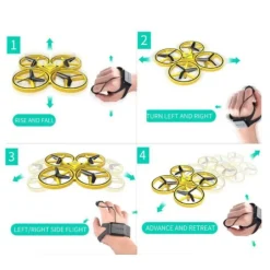 DRONE QUADRICOTTERO SKY8 CONTROLLO SENSORE MANUALE PER BAMBINI 2,4 GHZ CON LUCI