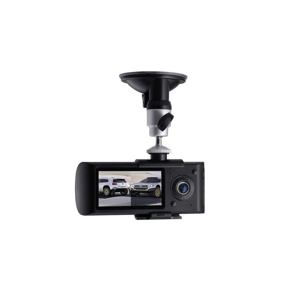 DVR PER VEICOLI AUTO CON DOPPIA CAMERA FRONTALE E POSTERIORE CON SENSORE GPS