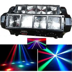 EFFETTI LUCE A TESTA MOBILE MULTIRAGGIO RUSH MULTI BEAM MINI SPIDER 8 RAGGI BEAM
