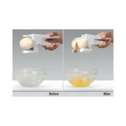 EGG EZ CRACKER ROMPI GUSCIO UOVO SEPARA UOVA CHIARA BIANCO ROSSO TUORLO ALBUME