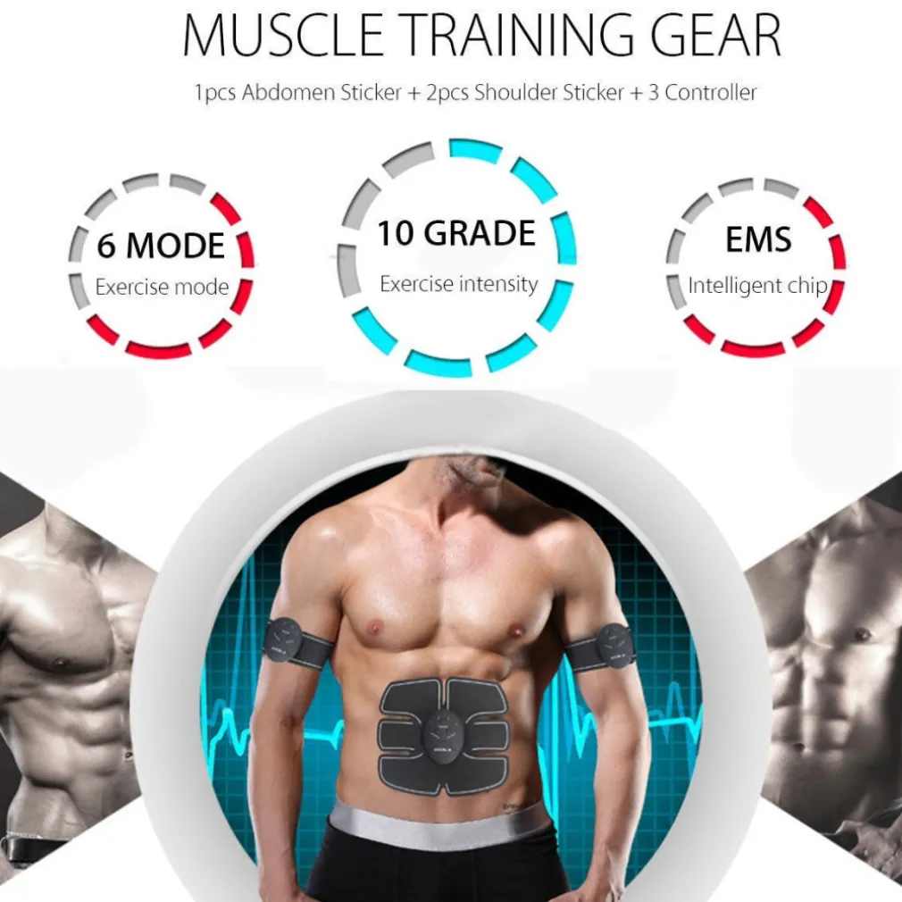 ELETTROSTIMOLATORE EMS TRAINER STIMOLA ADDOMINALI BRACCIA GAMBE GLUTEI PALESTRA