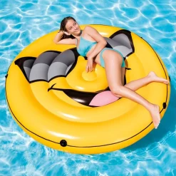 EMOTICON SMILE GONFIABILE GIGANTE INTEX ISOLA MATERASSINO MARE PISCINA 173CM