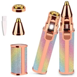 EPILATORE DONNA RICARICABILE 2IN1 PER VISO E SOPRACCIGLIE RASOIO ELETTRICO LUCE