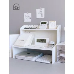 ESPOSITORE DA TAVOLO IN LEGNO SCAFFALE MULTISTRATO PER COSMETICI ORGANIZZATORE