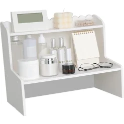 ESPOSITORE DA TAVOLO IN LEGNO SCAFFALE MULTISTRATO PER COSMETICI ORGANIZZATORE