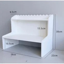 ESPOSITORE DA TAVOLO IN LEGNO SCAFFALE MULTISTRATO PER COSMETICI ORGANIZZATORE