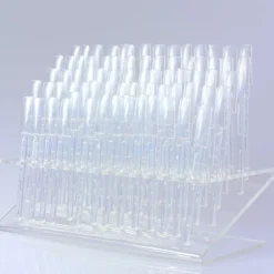 ESPOSITORE UNGHIE 64 TIPS TRASPARENTE PORTA NAIL ART ESERCITAZIONE RICOSTRUZIONE