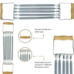 ESTENSORE A 5 MOLLE ATTREZZO PER MUSCOLI PETTORALI BICIPITI E TRICIPIDI PALESTRA