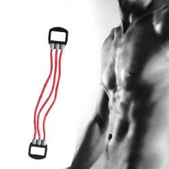 ESTENSORE DOPPIA MANIGLIA ELASTICO MOLLA 3 MOLLE PALESTRA SPORT FITNESS GOMMA