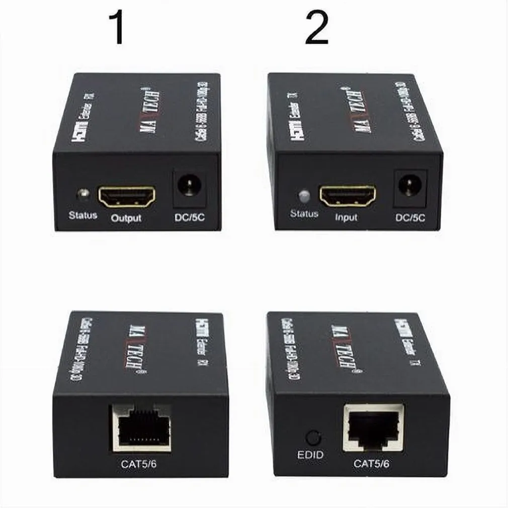 ESTENSORE HDMI AMPLIFICATORE SEGNALE VIDEO 1080P RJ45 CAT5E CAT6 60MT MAXTECH EXT-HDL01