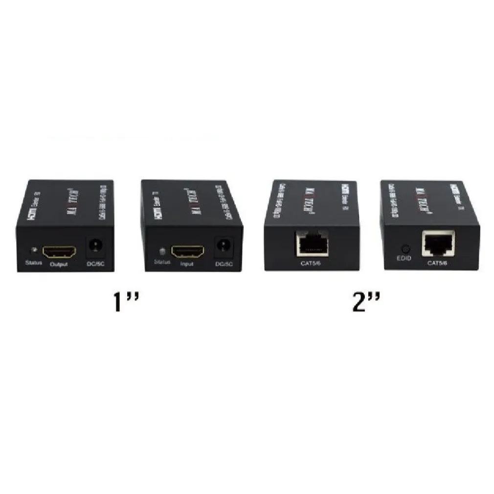 ESTENSORE HDMI AMPLIFICATORE SEGNALE VIDEO 1080P RJ45 CAT5E CAT6 60MT MAXTECH EXT-HDL01