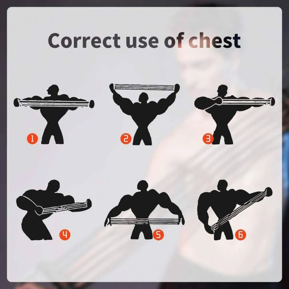 ESTENSORE PETTORALI REGOLABILE GOMMA ESPANSORE TORACICO PER BODY BUILDING 5X22LBS