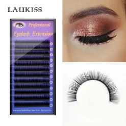 EXTENSION PELO CIGLIA FINTE PELI NATURALI NERI PROFESSIONALE MAKE UP 7-15MM