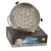 FARETTO A LED ORIENTABILE CON MOLLE PER INCASSO DA 18W LUCE BIANCO CALDO FREDDO