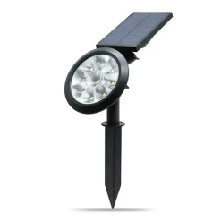 FARETTO A LED RGB DA GIARDINO PICCHETTO CON PANNELLO SOLARE CREPUSCOLARE WG-092