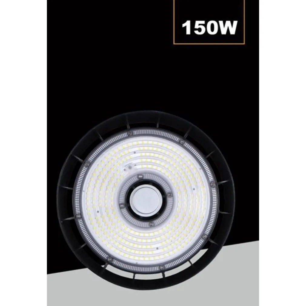 FARETTO A LED UFO LAMPADA INDUSTRIALE 150W LUCE FREDDA 6500K IP65 FASCIO 90° HB-150W-F