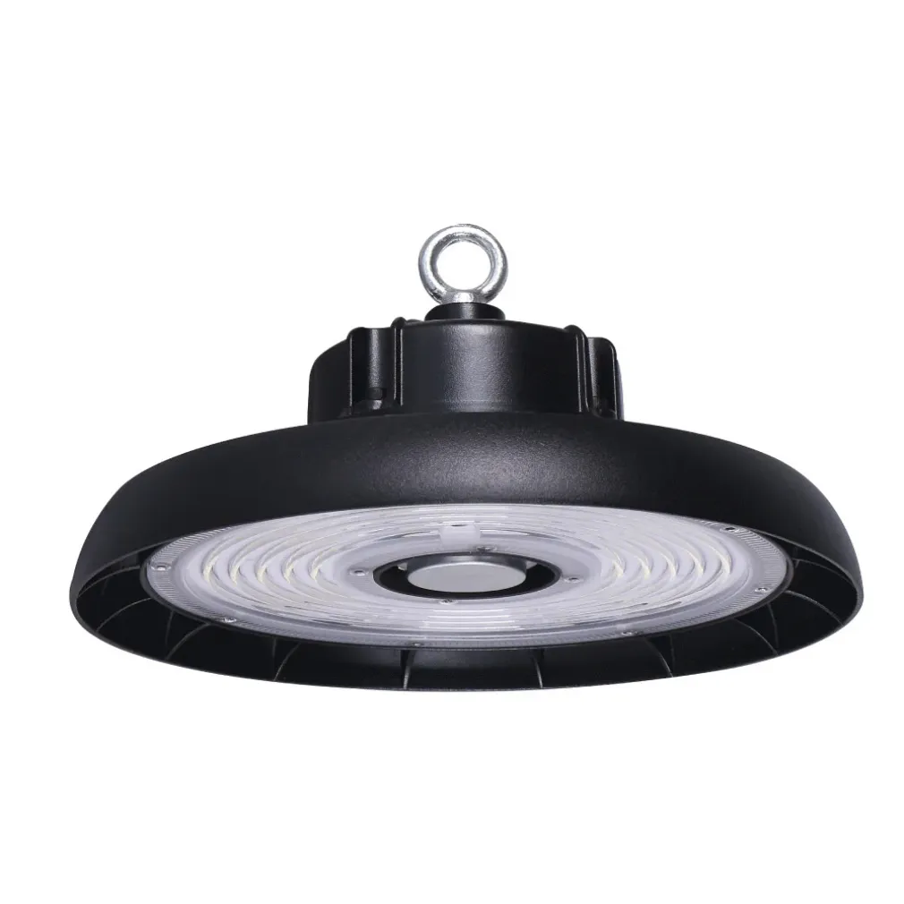 FARETTO A LED UFO LAMPADA INDUSTRIALE 150W LUCE FREDDA 6500K IP65 FASCIO 90° HB-150W-F