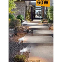 FARETTO CON PICCHETTO PER ESTERNO GIARDINO CON STAFFA PARETE PROIETTORE ES12-B