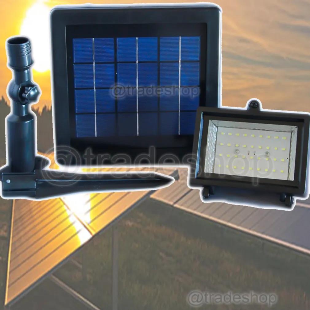 FARETTO FARO AD ENERGIA SOLARE 36 LED SMD DA GIARDINO PANNELLO BATTERIA RICARICA