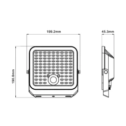 FARETTO FARO CON PANNELLO SOLARE 420W 4200LM CON SENSORE PIR IP65 LUCE 6500K TK-N420-F