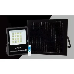 FARETTO FARO LED SOLARE 100W TELECOMANDO IP65 LUCE BIANCA FREDDA 6500K S01F-100W