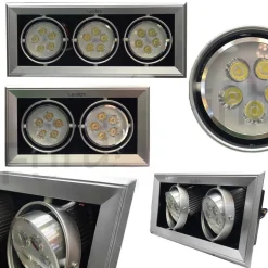 FARETTO LED AD INCASSO WISDOM PER AMBIENTI COMMERCIALI DA 2x5W ORIENTABILI