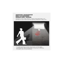 FARETTO LED DA ESTERNO CON PANNELLO SOLARE CON SENSORE DI MOVIMENTO TELECOMANDO