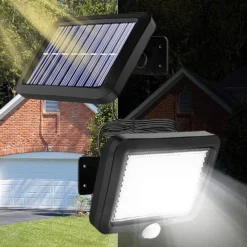 FARETTO LED DA ESTERNO CON PANNELLO SOLARE SENSORE DI MOVIMENTO CREPUSCOLARE