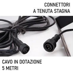 FARETTO LED ESTERNO CON PANNELLO ENERGIA SOLARE 800 W BATTERIA 12 ORE FARO IP67