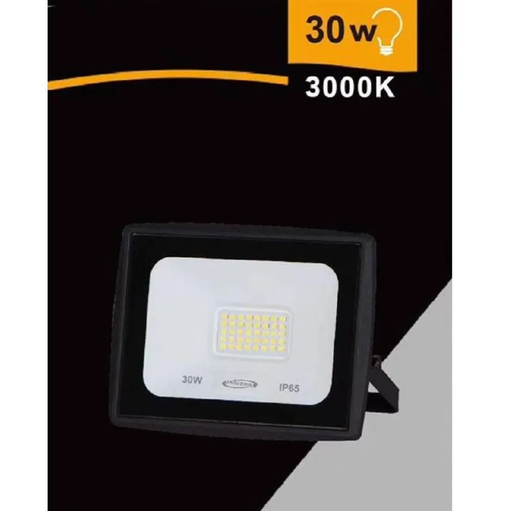 FARETTO LED FARO 30 WATT 2700LM IP65 NERO LUCE CALDA FREDDA NATURALE EK02-30W-N