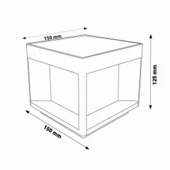 FARETTO LED PANNELLO SOLARE CUBO APPLIQUE PARETE SEGNAPASSO TERRA CCT IP65 QW-3C