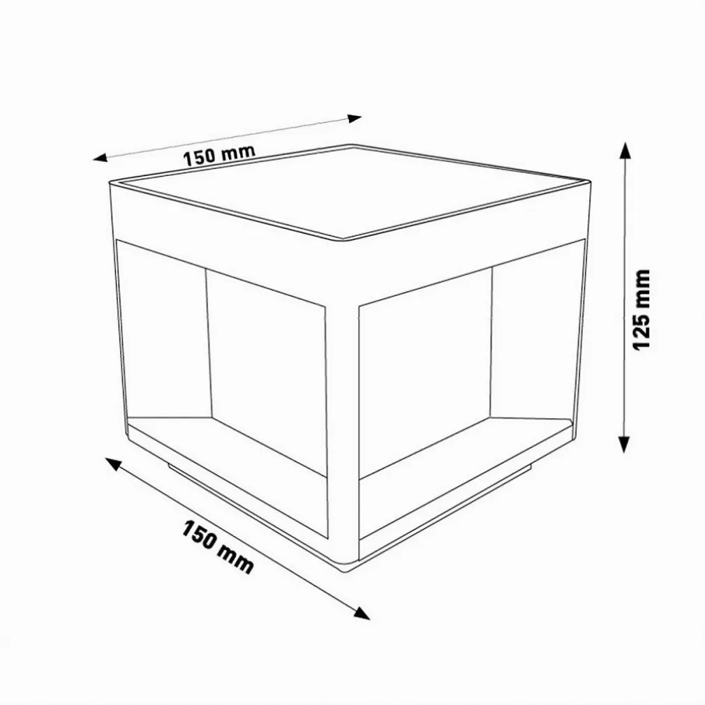 FARETTO LED PANNELLO SOLARE CUBO APPLIQUE PARETE SEGNAPASSO TERRA CCT IP65 QW-3C