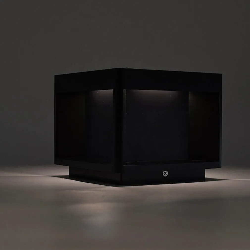 FARETTO LED PANNELLO SOLARE CUBO APPLIQUE PARETE SEGNAPASSO TERRA CCT IP65 QW-3C