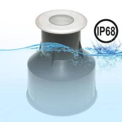 FARETTO LED 24V RGBW CALPESTABILE SEGNAPASSI INCASSO IP68 4 W RGB 4000K DMX LUCI