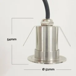 FARETTO LED 24V RGBW CALPESTABILE SEGNAPASSI INCASSO IP68 4 W RGB 4000K DMX LUCI