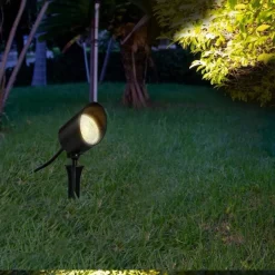 FARETTO LED 7W CON SNODO PICCHETTO STAFFA LAMPADA PER ESTERNO SEGNAPASSI IP65 110