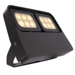 FARETTO LED 12W DOPPIO DIFFUSORE ORIENTABILE FARO STAFFA IP65 LUCE ESTERNI GIARDINO